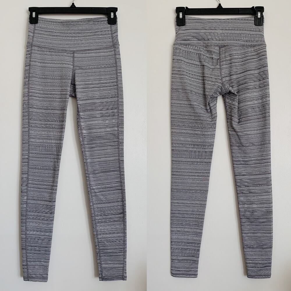 Grey Athleta High Rise Jacquard Chaturanga Leggings XS